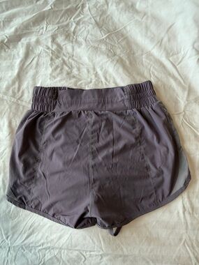 Women’s Elastic Waist Athletic Shorts — Purple